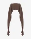 Moschino Cloak In Brushed Mohair In Brown