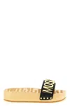 Moschino Platform Clog Sandals Open Toe Studs In Black