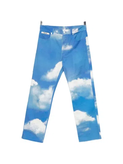 Moschino Cloud-print Jeans In Multi