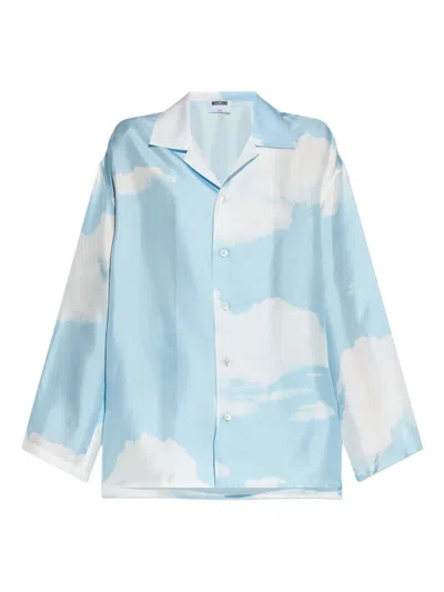 Moschino Cloud-print Shirt In Blue