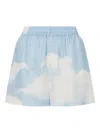 Moschino Cloud-print Shorts In Blue