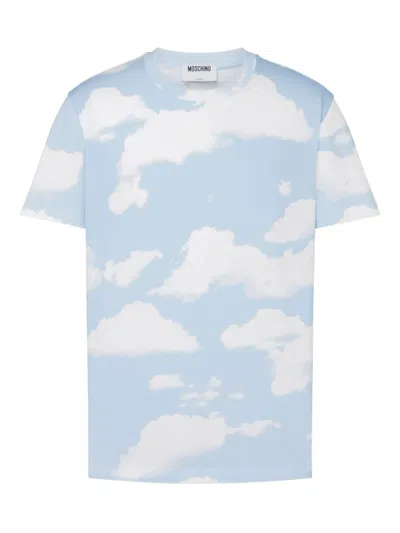Moschino Cloud-print T-shirt In Blue