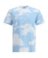 Moschino T-shirt With Cloud Print In Blue