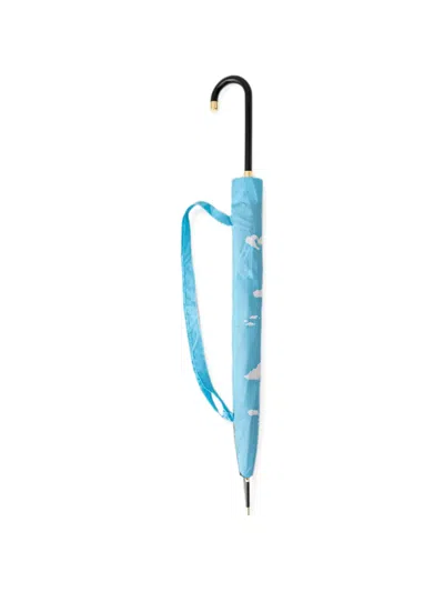 Moschino Cloud-print Umbrella In Blue