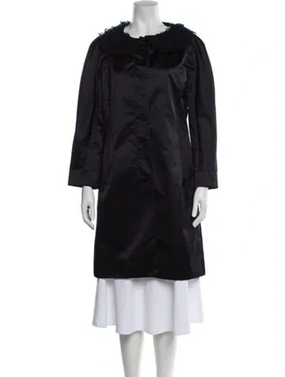 Pre-owned Moschino Coat In Black
