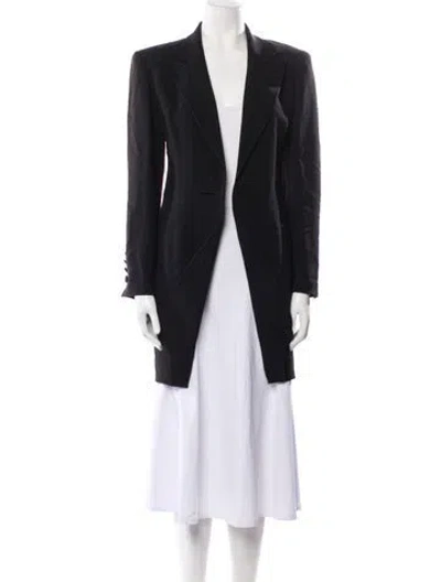Pre-owned Moschino Coat In Black