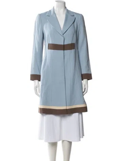 Pre-owned Moschino Coat In Blue