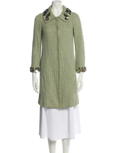 Pre-owned Moschino Coat In Green