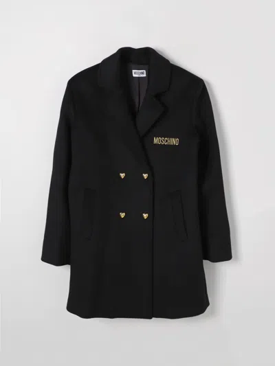 Moschino Coat  Kids Color Black In Schwarz
