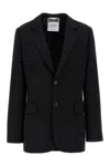 Moschino Single-breasted Blazer With Martingale Detail In Black
