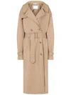 Moschino Notched-lapel Trench Coat In Beige