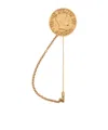 Moschino Coin-design Chain Brooch In Gold