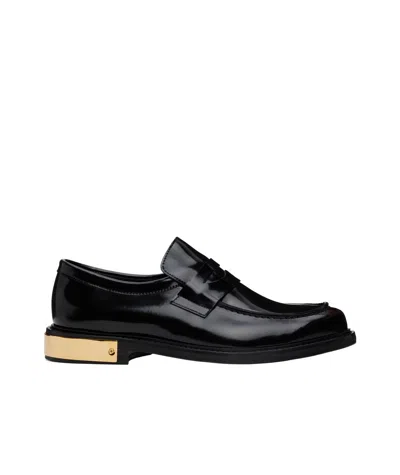 Moschino College Loafers In Black