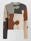 Moschino Maglia Patchwork Abstract Wool-blend Sweater In Animal Print