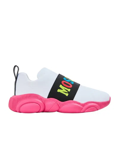 Moschino Color Block Low-top Trainers In Pink