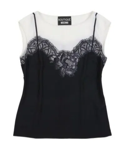 Moschino Color Logo T-shirt In Black