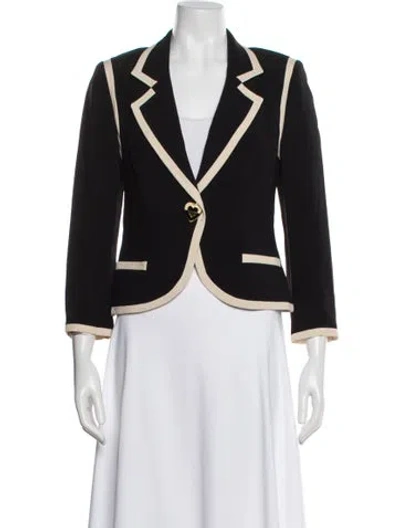 Pre-owned Moschino Colorblock Pattern Blazer In Black