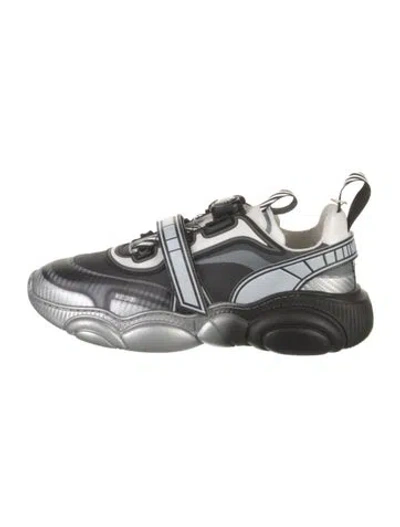 Pre-owned Moschino Colorblock Pattern Chunky Sneakers In Silver