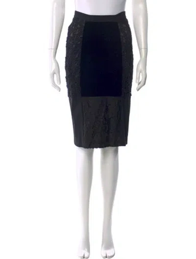 Pre-owned Moschino Colorblock Pattern Knee-length Skirt In Black