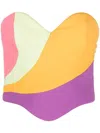 Moschino Colour-block Bustier Top In Orange