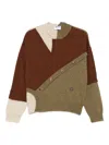 Moschino Colour-block Button-detail Sweater In Multi