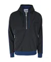 Moschino Colour-block Hooded Jacket In Black