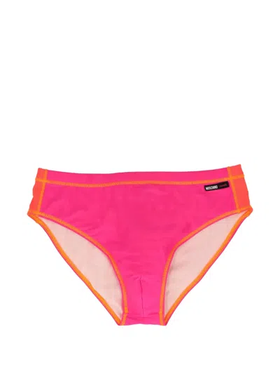 Pre-owned Moschino Colour-block Trunks In Pink