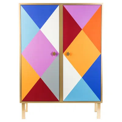Pre-owned Moschino Contemporary Camicia Corta Cabinet In Aluminium By Altreforme In Brown