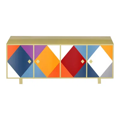 Pre-owned Moschino Contemporary Pantalone Cabinet In Aluminium By Altreforme In Brown