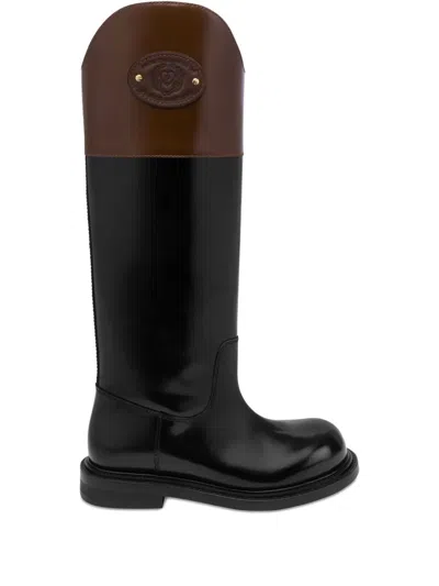Moschino Kniehohe Stiefel In Black
