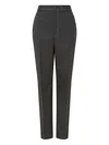 Moschino Contrast-stitch Wool Trousers In Gray