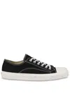 Moschino Sneakers In Canvas Edge In Black