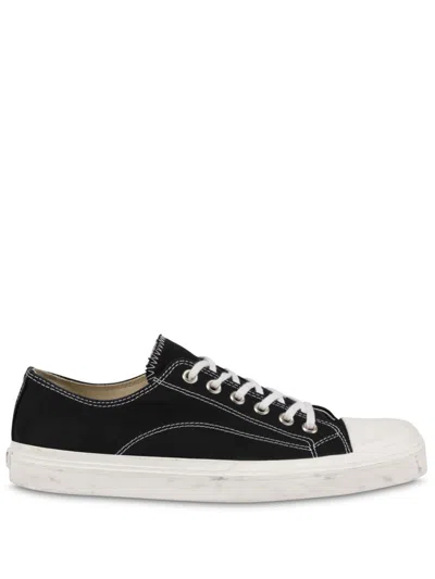 Moschino Edge Low Sneakers In Black