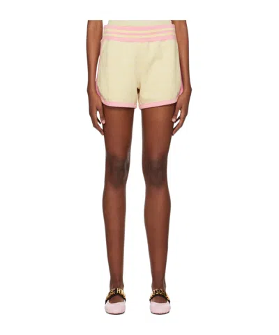 Moschino Contrast Trimmed Shorts In Brown