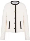 Moschino Contrasting-trim Jacket In White