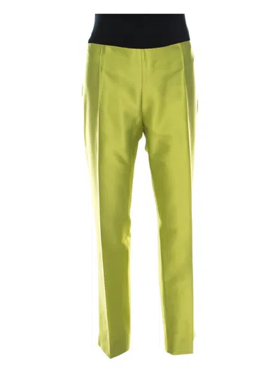 Pre-owned Moschino Contrasting-trim Trousers In Green