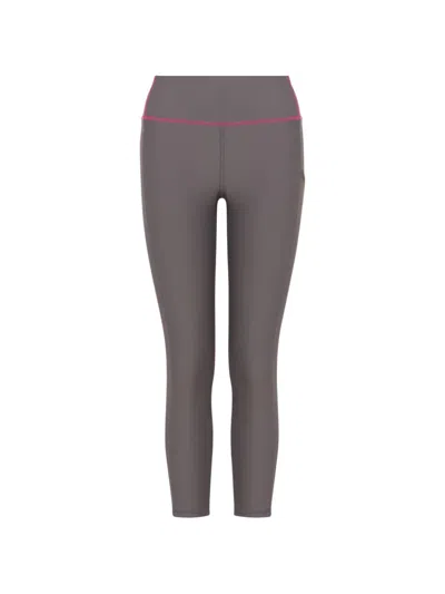Moschino Contrast-stitch Leggings In Gray