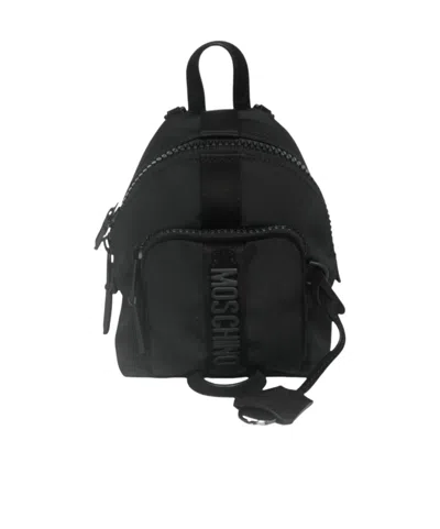 Moschino Cordura Backpack In Black