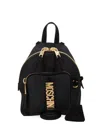 Moschino Logo-lettering Front-pocket Backpack In Black