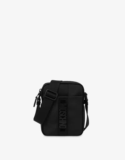 Moschino Cordura Nylon Shoulder Bag In Black