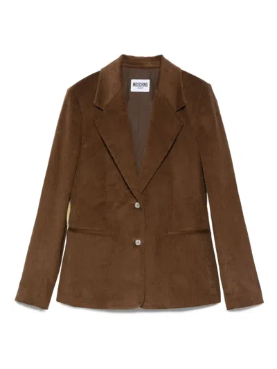 Moschino Corduroy Blazer In Brown