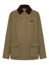 Moschino Cotton Diagonal Jacket In Green
