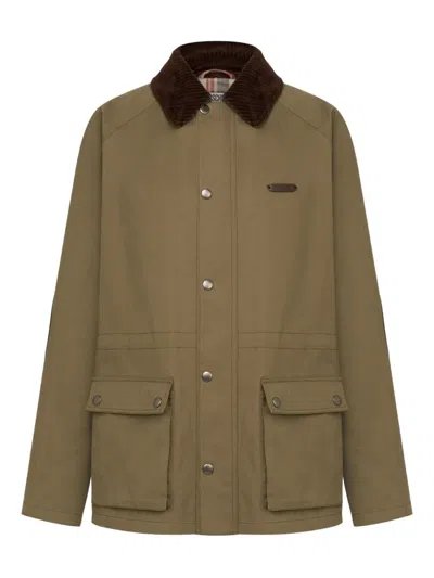 MOSCHINO CORDUROY-COLLAR COAT