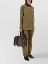 Moschino Corduroy Collar Jacket Elbow Patches In Green