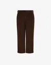 Moschino Corduroy Ribbed Trousers Rolled Hem In Brown