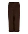 Moschino Corduroy Ribbed Trousers Rolled Hem In Brown