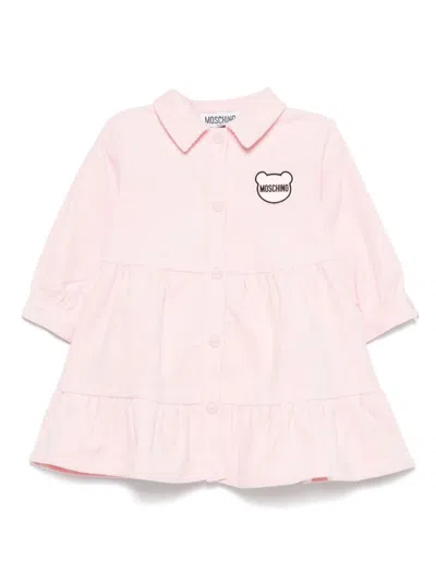 Moschino Babies' Corduroy Dress In 粉色