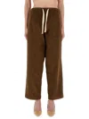 Moschino Brown Wide-leg Corduroy Pants With Drawstring Waist In Brown
