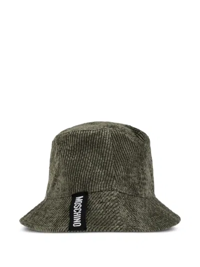 Moschino Corduroy Reversible Hat In Gold