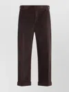 Moschino Straight-leg Trousers With Textured Corduroy Finish In Brown